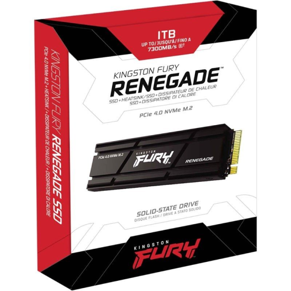 Disco SSD Kingston FURY Renegade 1TB/ M.2 2280 PCIe 4.0/ Con Disipador Térmico/ Full Capacity