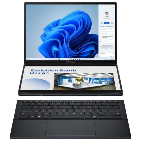 Portátil Convertible Asus ZenBook Duo OLED UX8406CA-QL336W Intel Core Ultra 7-255H/ 32GB/ 1TB SSD/ 14' Táctil/ Win11