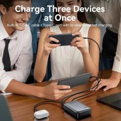 Powerbank 20000mAh Vention FHGH0/ 45W/ Gris/ Incluye Cable USB Tipo-C