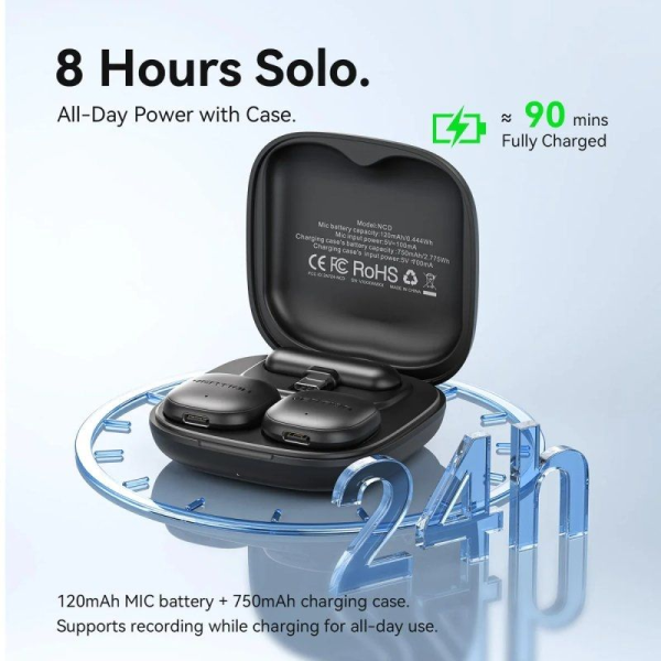 Micrófono Inalámbrico con Clip Vention Lavalier NCDB0/ USB Tipo-C/ Lightning/ Incluye Receptor/ 2 unidades