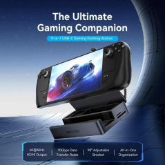Docking USB Tipo-C para Steam Deck / Switch Vention TPZH0/ 2xHDMI 4K/ 3xUSB/ 1xUSB Tipo-C/ 1xUSB Tipo-C PD/ 1xRJ45/ 1xLector Tar