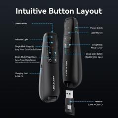 Presentador Inalámbrico Vention KQPB0/ 2.4GHz/ Negro