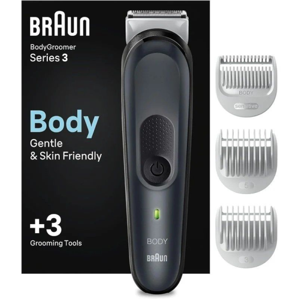 Cortapelos Braun BodyGroomer Series 3 BG3340/ con Batería/ 3 Accesorios
