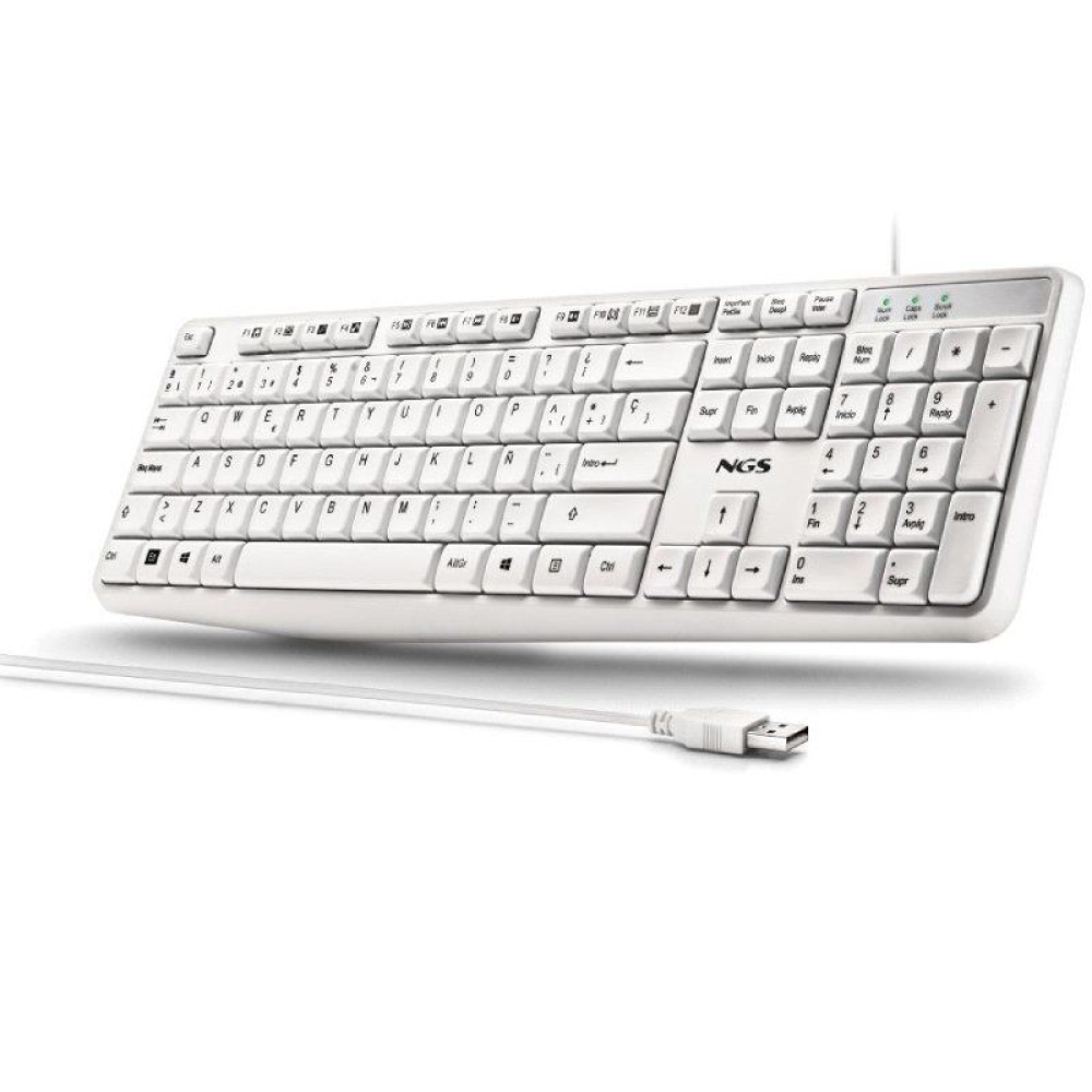 Teclado NGS Heritage HERITAGESPANISH/ Blanco