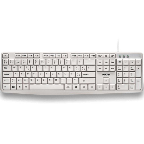 Teclado NGS Heritage HERITAGESPANISH/ Blanco