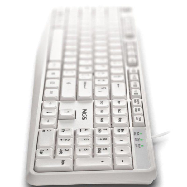 Teclado NGS Heritage HERITAGESPANISH/ Blanco