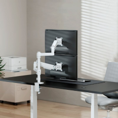 Soporte de Mesa con Contrapeso para 2 Monitores Aisens DT32TSR-441/ Giratorio/ Inclinable/ hasta 9kg