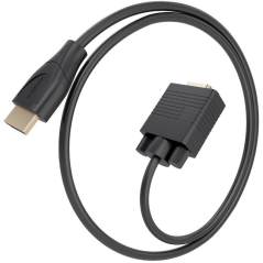 Cable Conversor Aisens A122-1012 SVGA Macho/ HDMI Macho/ 2m/ Negro
