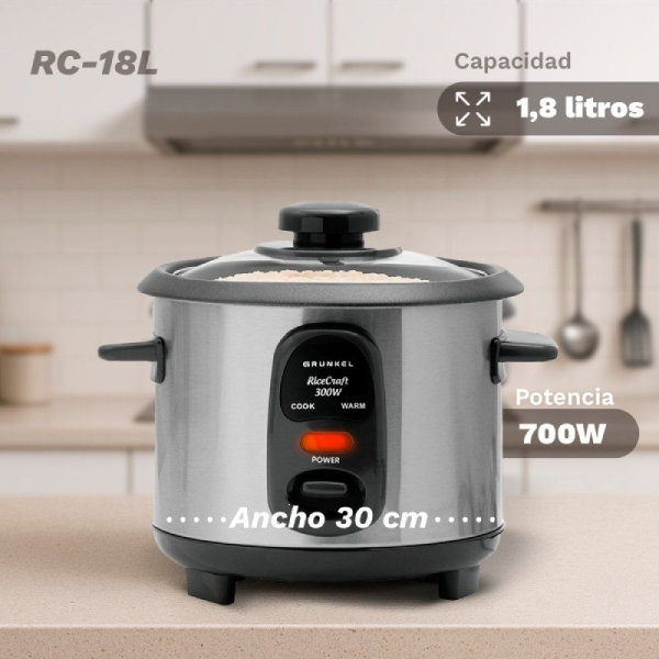 Arrocera Grunkel RC-18L/ 1000W/ Capacidad 1.8L