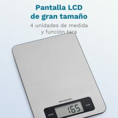 Báscula de Cocina Electrónica Grunkel BC-COOKXT/ hasta 5kg/ Plata