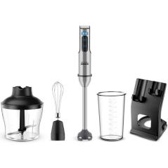 Batidora de mano Grunkel BM-2000SET/ 2000W/ Capacidad 0.8L/ Incluye Vaso, Picadora, Varilla y Soporte