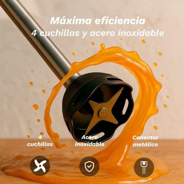 Batidora de mano Grunkel BM-2000SET/ 2000W/ Capacidad 0.8L/ Incluye Vaso, Picadora, Varilla y Soporte