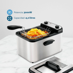 Freidora Grunkel Maxi Fry Pro/ 3000W/ Capacidad 4.2L