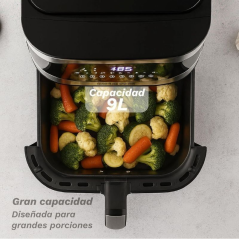 Freidora por Aire Airfryer / Sin Aceite Grunkel Maxisteelfryer/ 2200W/ Capacidad 9L
