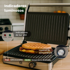 Grill Eléctrico Grunkel GRL-EXTREME/ 2000W/ Tamaño 290*260mm