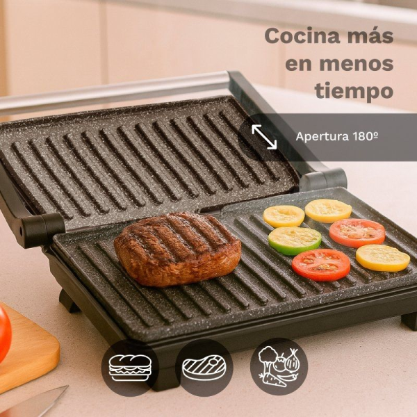 Grill Eléctrico Grunkel GRL-MARBLE/ 1000W/ Tamaño 230*145mm
