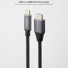 Cable Conversor Nanocable 10.15.5262/ USB Tipo-C Macho - HDMI Macho/ 1.8m/ Negro