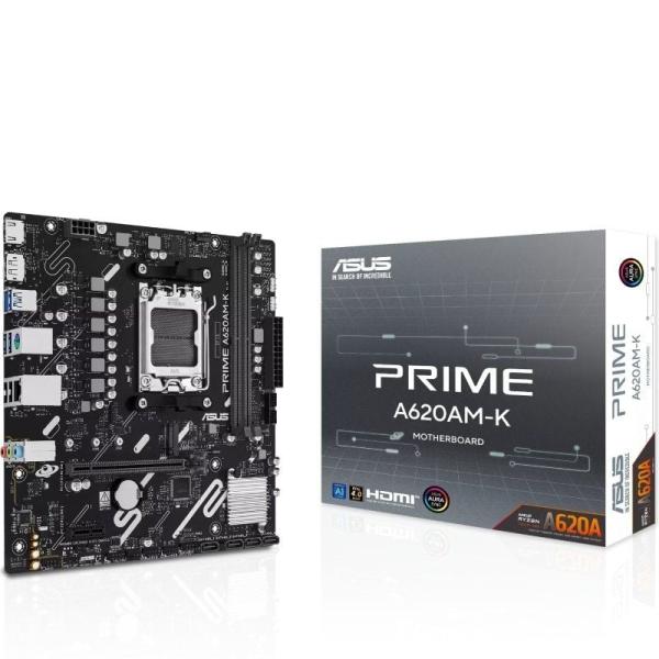 Placa Base Asus A620AM-K Socket AM5/ DDR5/ PCIe 4.0/ Micro ATX