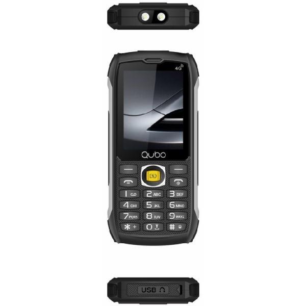 Teléfono Móvil Rugerizado Qubo ST-002 para Personas Mayores/ Negro