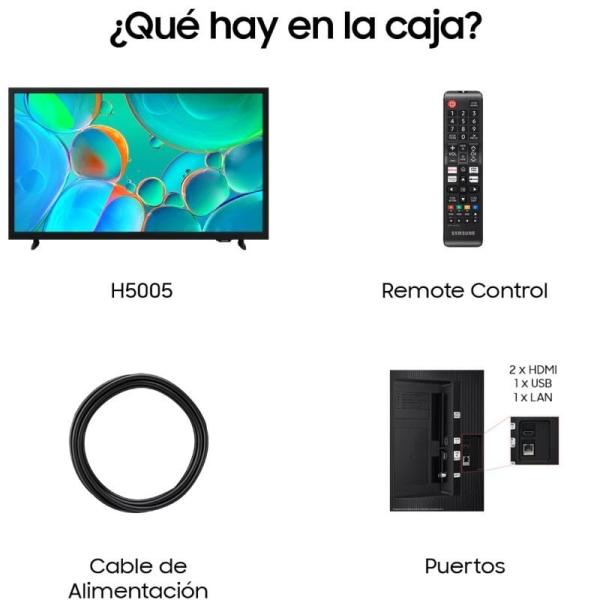 Televisor Samsung H5005 TU32H5005FK 32'/ HD/ Smart TV/ WiFi