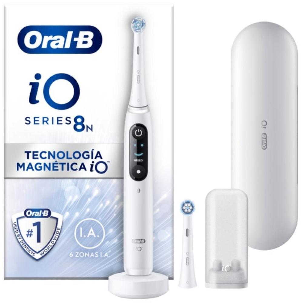 Cepillo Dental Oral-B iO Serie 8N/ Incluye 2 Recambios/ Blanco