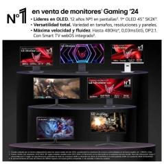 Smart Monitor Gaming Ultrapanorámico Curvo LG UltraGear 34GX90SA-W 34'/ WQHD/ Multimedia/ 0.03ms/ 240Hz/ OLED/ Regulable en altu