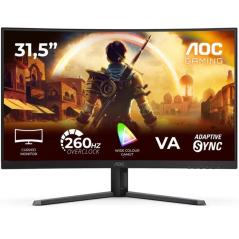 Monitor Gaming Curvo AOC C32G42ZE 34'/ Full HD/ 0.5ms/ 240Hz/ VA/ Negro