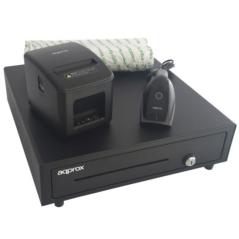Pack Approx appPOSPACK4180LAN-2D Cajón Portamonedas/ Impresora Térmica/ Lector de Códigos y Rollos Térmicos