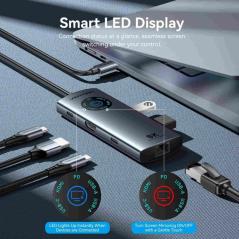 Docking USB Tipo-C Vention TQZHB/ RJ45/ 2xUSB/ 1xUSB Tipo-C/ 1xHDMI/ 1xUSB Tipo-C PD/ Gris