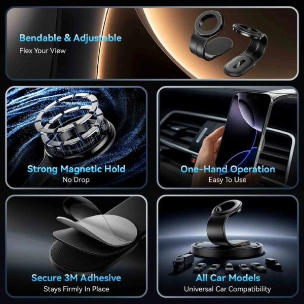 Soporte de Smartphone para Coche Vention KSIB0/ Negro