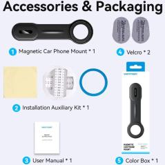 Soporte de Smartphone para Coche Vention KSIB0/ Negro