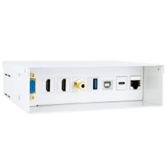 Caja de Conexiones Nanocable 10.35.0004/ VGA - 2x HDMI - Jack 3.5 - USB 3.0 - USB Tipo-C - USB 2.0 - RJ45