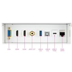 Caja de Conexiones Nanocable 10.35.0004/ VGA - 2x HDMI - Jack 3.5 - USB 3.0 - USB Tipo-C - USB 2.0 - RJ45