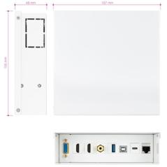 Caja de Conexiones Nanocable 10.35.0004/ VGA - 2x HDMI - Jack 3.5 - USB 3.0 - USB Tipo-C - USB 2.0 - RJ45
