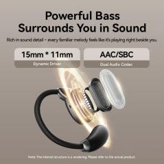 Auriculares Bluetooth Vention Open Ear 013 con estuche de carga/ Autonomía 8h/ Negros