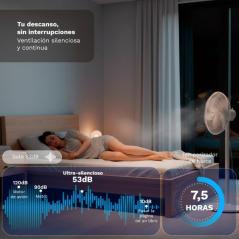 Ventilador de Pie Grunkel FS-14PR/ 30W/ 7 Aspas 35cm/ 12 Velocidades