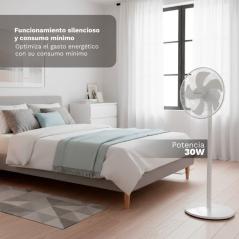 Ventilador de Pie Grunkel FS-14PR/ 30W/ 7 Aspas 35cm/ 12 Velocidades