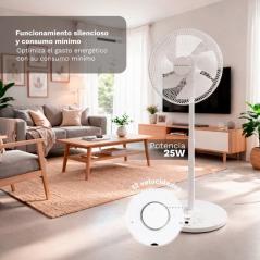 Ventilador de Pie Grunkel FS-14T/ 25W/ 7 Aspas 35cm/ 12 Velocidades