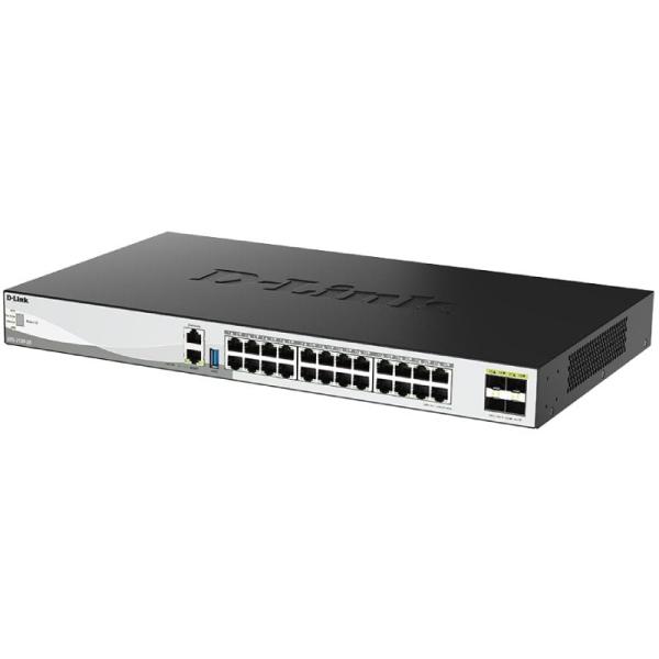 Switch Gestionable D-Link DXS-3130-28/E 24 Puertos/ RJ-45 10Gbps/ SFP/ PoE