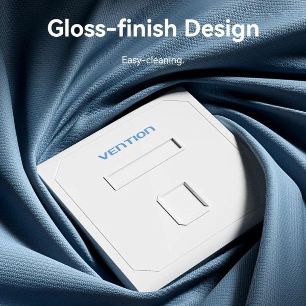 Placa de Pared Keystock Vention IFDW0/ 1 Puertos RJ45