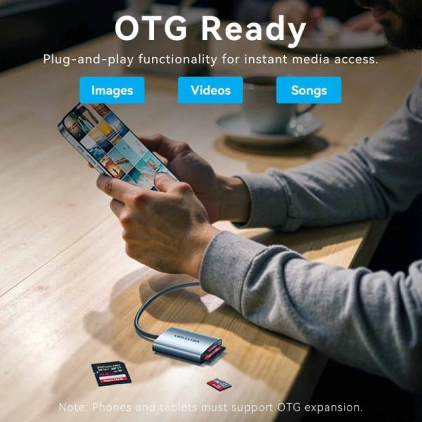 Lector de Tarjetas Externo Vention CLOHB/ USB Tipo-C