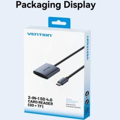 Lector de Tarjetas Externo Vention CLOHB/ USB Tipo-C