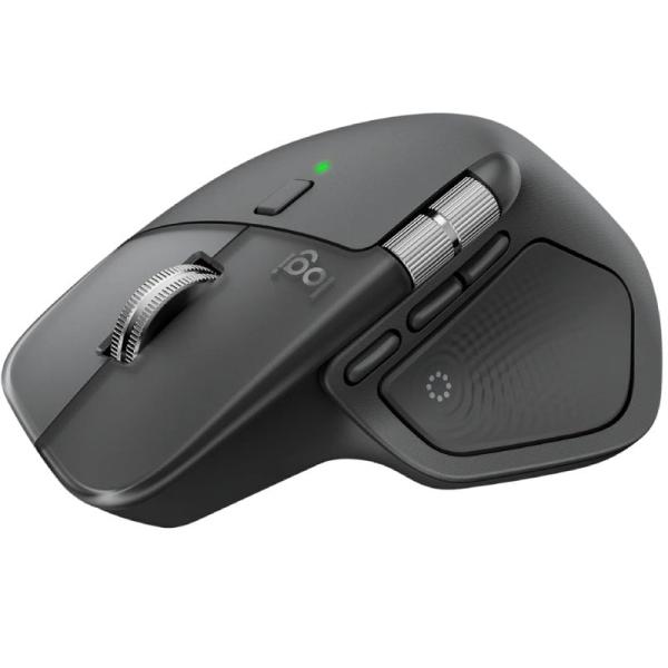 Ratón Ergonómico Inalámbrico Logitech MX Master 4/ Batería recargable/ Hasta 8000 DPI/ Grafito