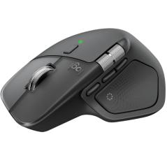 Ratón Ergonómico Inalámbrico Logitech MX Master 4/ Batería recargable/ Hasta 8000 DPI/ Grafito