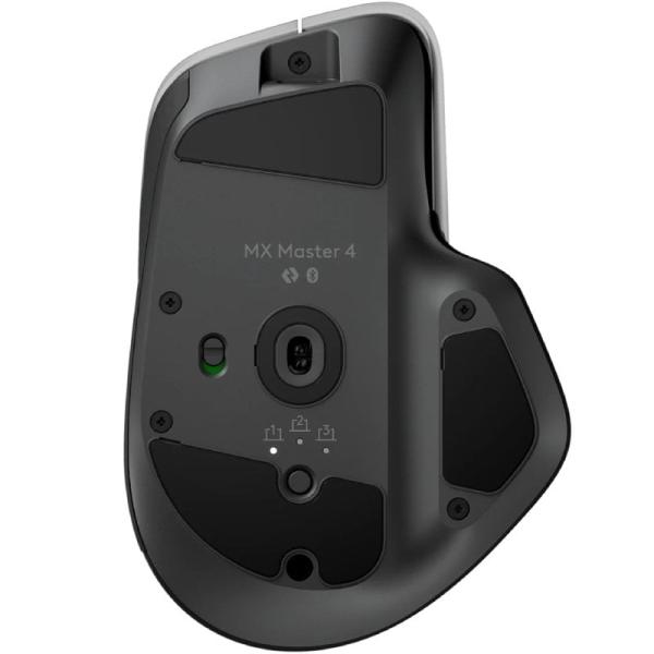 Ratón Ergonómico Inalámbrico Logitech MX Master 4/ Batería recargable/ Hasta 8000 DPI/ Grafito