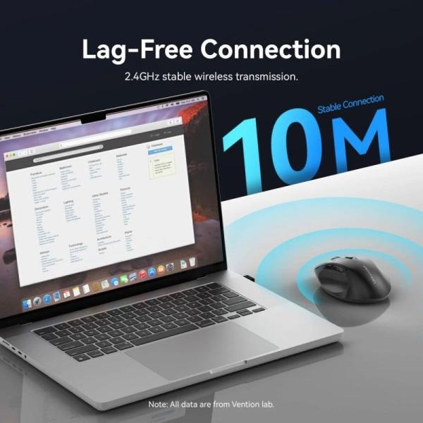 Ratón Ergonómico Inalámbrico Vention KTHB0/ Hasta 4000 DPI