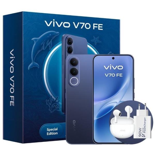 Smartphone Vivo V70 FE 8GB/ 256GB/ 6.83'/ 5G/ Azul/ Incluye Cargador + Auriculares