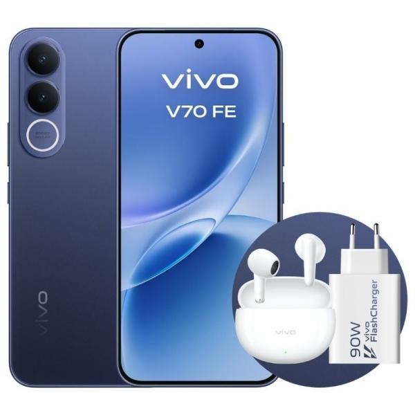 Smartphone Vivo V70 FE 8GB/ 256GB/ 6.83'/ 5G/ Azul/ Incluye Cargador + Auriculares