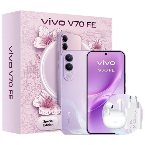 Smartphone Vivo V70 FE 8GB/ 512GB/ 6.83'/ 5G/ Púrpura/ Incluye Cargador + Auriculares