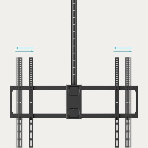 Soporte de Techo Giratorio/ Inclinable TooQ LPCE11100TSLI-B para TV de 50-100'/ hasta 80kg